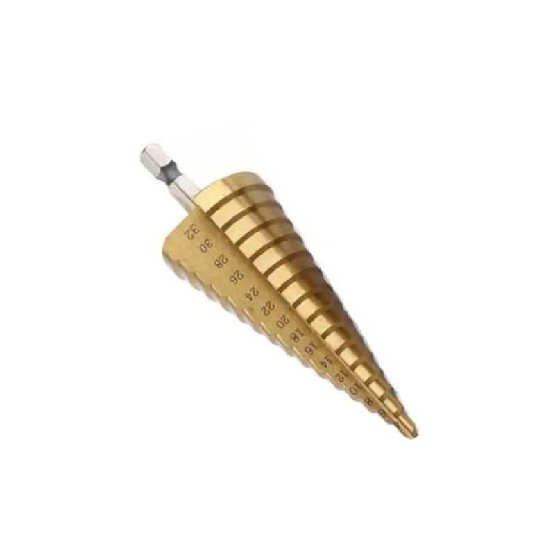 Broca-Escalonada-Cone-Aco-Rapido-4-a-32mm-6213-Titanium