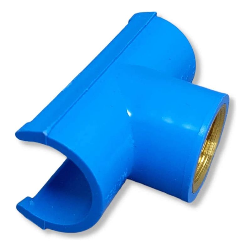 Te-Liga-Facil-Soldavel-com-Bucha-de-Latao-Azul-PVC-25mm-x-1-2--Estrela