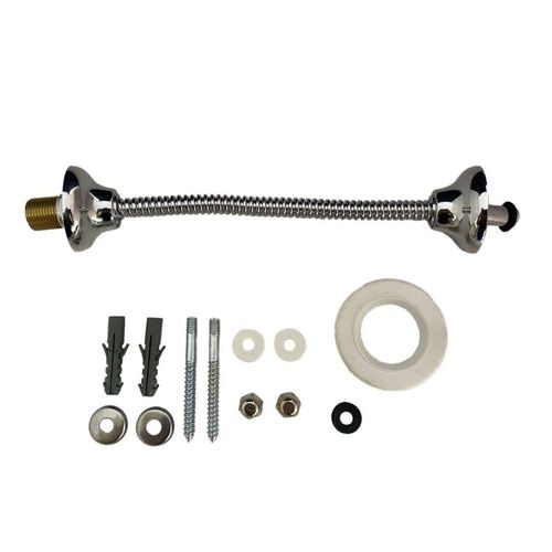 Kit Mictório, Engate Flexível Metálico 30cm, Espude, Parafuso Inox B10