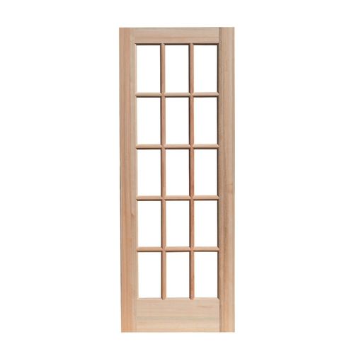 Folha de Porta Eucalipto com 15 Vidros 210x80cm