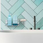 Porta-Shampoo-com-Saboneteira-para-Banheiro-30x10cm-Cromado