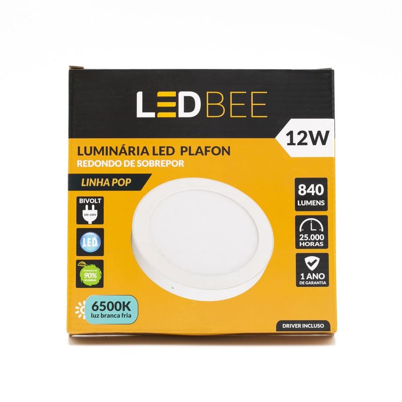 Painel-de-LED-Sobrepor-Pop-12W-16cm-840-Lumens-Luz-Branca