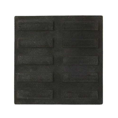 Piso Cimentício Rampa Filete Preto 20x20cm Amarrado com 10 Un.