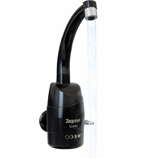 Torneira Elétrica Luna de Parede Preta 220V 5500W Zagonel