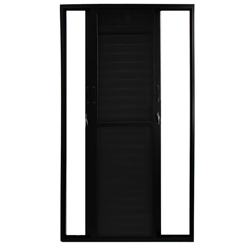 Porta-Balcao-Veneziana-3-Folhas-Vidro-Liso-Aluminio-Preto-210x150cm