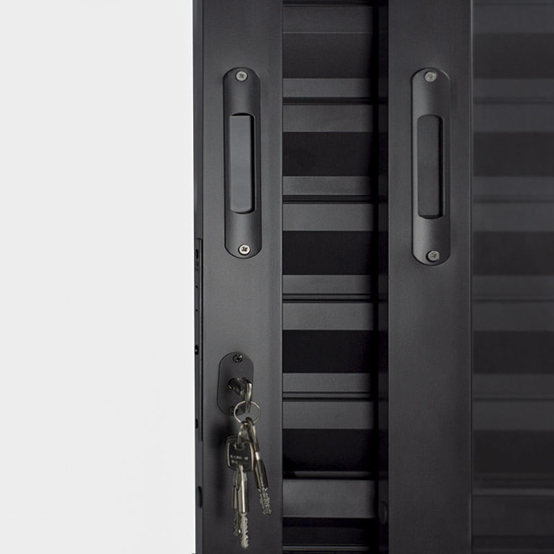 Porta-Balcao-Veneziana-3-Folhas-Vidro-Liso-Aluminio-Preto-210x150cm