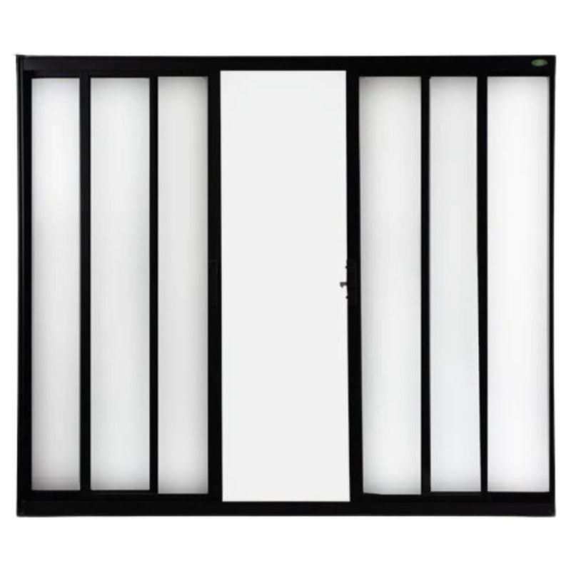 Janela-de-Correr-4-Folhas-sem-Grade-Aluminio-Preto-100x200cm