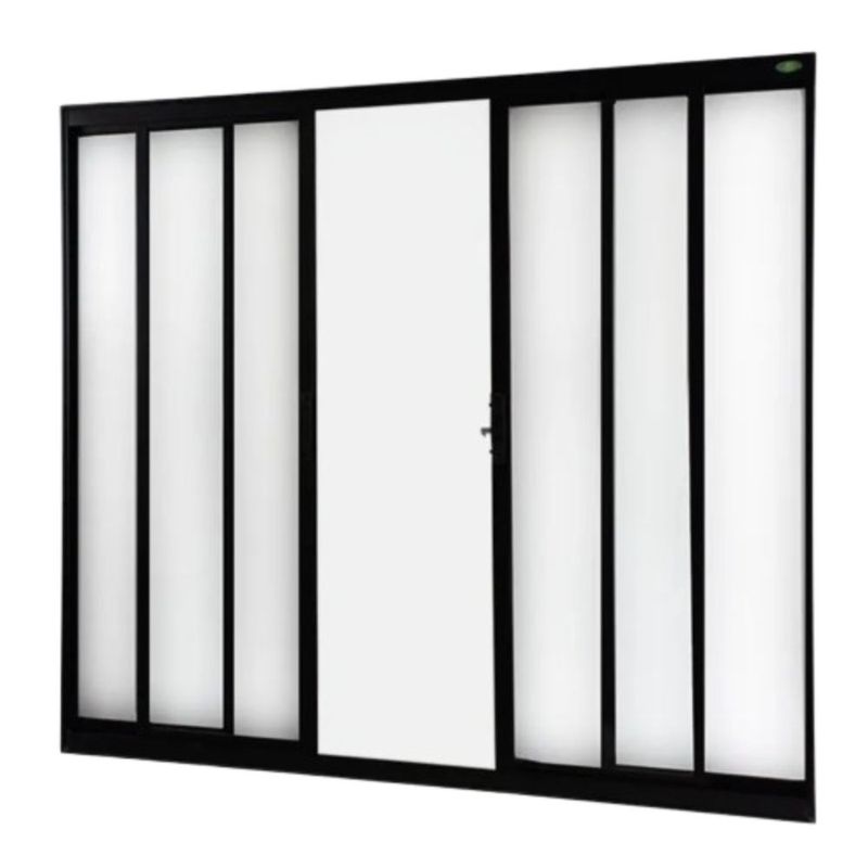 Janela-de-Correr-4-Folhas-sem-Grade-Aluminio-Preto-100x200cm