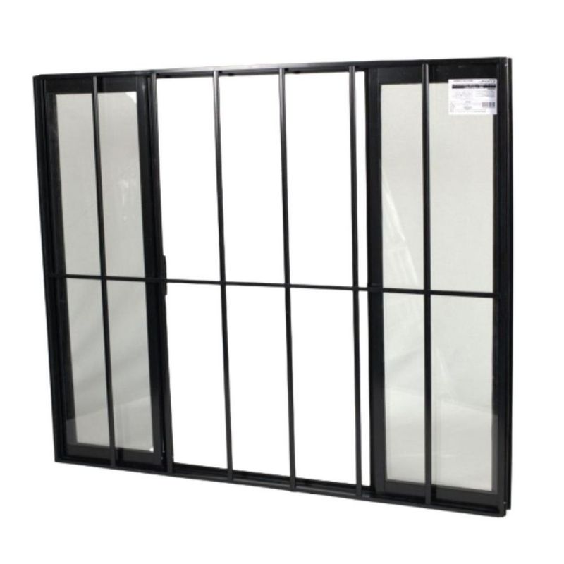 Janela-de-Correr-4-Folhas-com-Grade-Aluminio-Preto-100x120cm