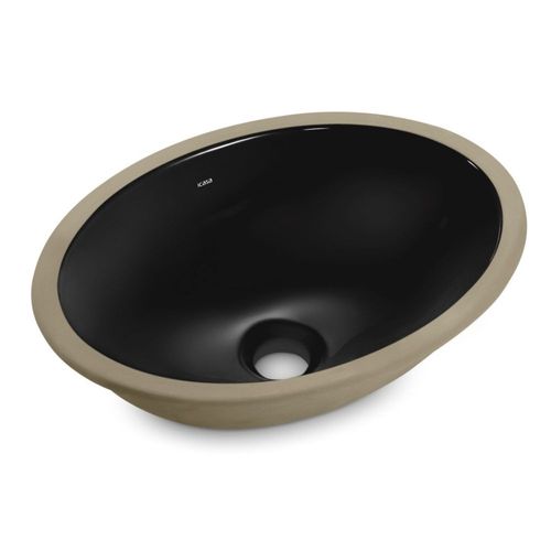 Cuba de Embutir Oval Preta 40x30cm Louça Icasa IL65-12