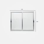 Janela-de-Correr-2-Folhas-sem-Grade-Aluminio-Brilhante-100x100cm
