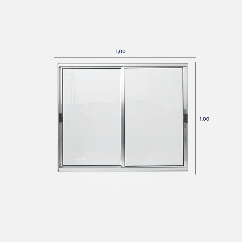 Janela-de-Correr-2-Folhas-sem-Grade-Aluminio-Brilhante-100x100cm
