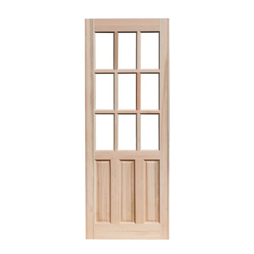 Folha de Porta Eucalipto com 9 Vidros 3 Almofadas 210x80cm