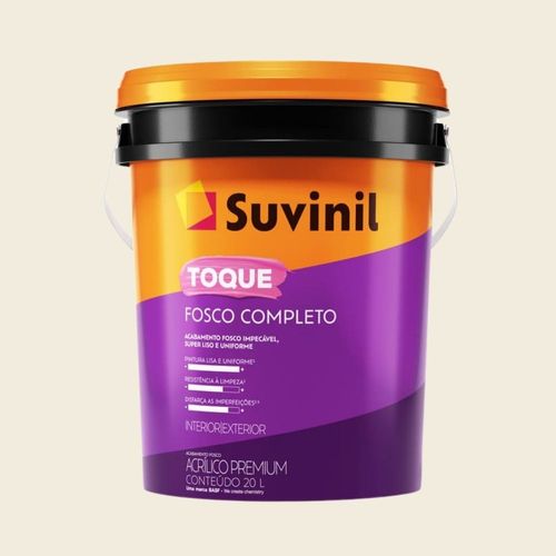 Tinta Premium Acrílica Toque Fosco Completo Branco 20L Suvinil