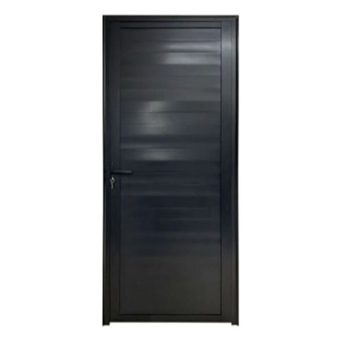Porta Laminada Fechada Alumínio Preto Direito 210x70cm