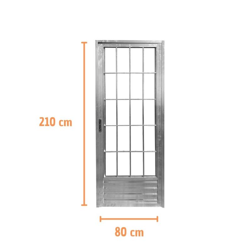 Porta-Palito-Aluminio-Brilhante-Natural-Vidro-Liso-Direito-210x80cm