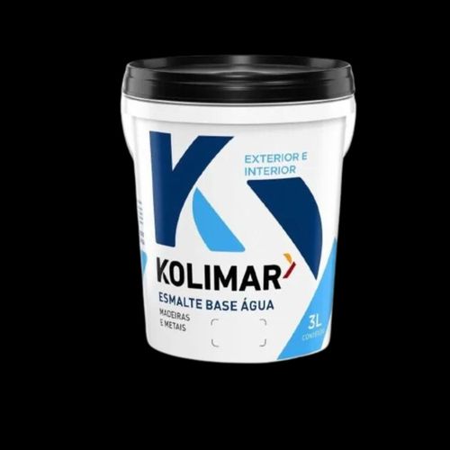 Esmalte Premium Base Água Acetinado Preto 3L Kolimar
