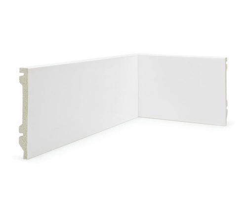 Rodapé Poliestireno Branco Liso 15x1,5x240cm