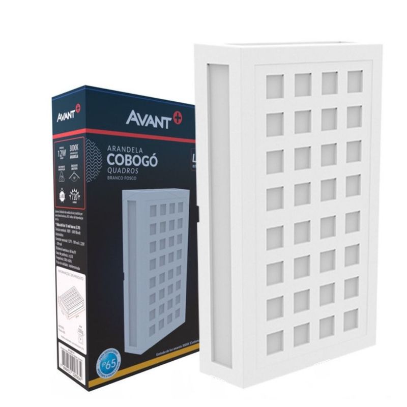 Arandela-de-Led-Cobogo-Quadros-Branca-IP65-12w-Luz-Amarela-720-lumens