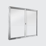 Janela-de-Correr-2-Folhas-sem-Grade-Aluminio-Brilhante-100x100cm