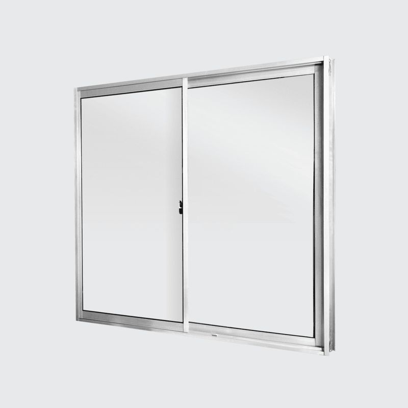 Janela-de-Correr-2-Folhas-sem-Grade-Aluminio-Brilhante-100x100cm
