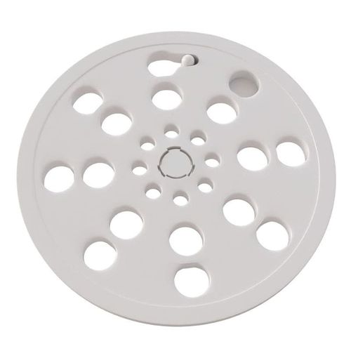 Grelha Redonda Abre e Fecha PVC Branca 15cm DN150 Estrela