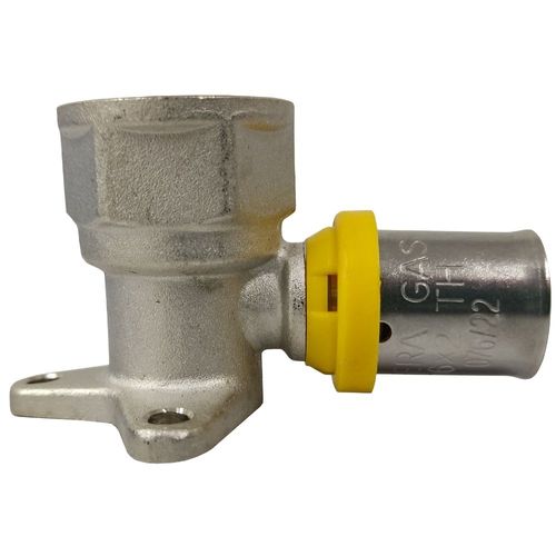 Cotovelo com Flange para Gás 16mmx1/2" Prensar Multi Emmeti