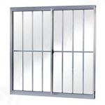 Janela-de-Correr-2-folhas-com-Grade-Aluminio-Brilhante-80x80cm