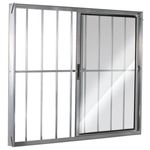 Janela-de-Correr-2-folhas-com-Grade-Aluminio-Brilhante-80x80cm