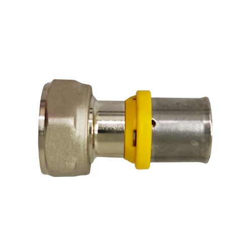 Conector Fêmea Móvel para Gás 16mmx3/4" Prensar Multi Emmeti