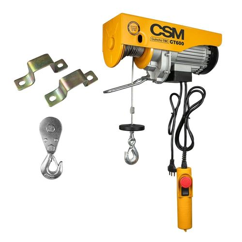 Guincho Elétrico 300-600kg 1200W 12m Cabo Aço TEC GT300/600 220V CSM
