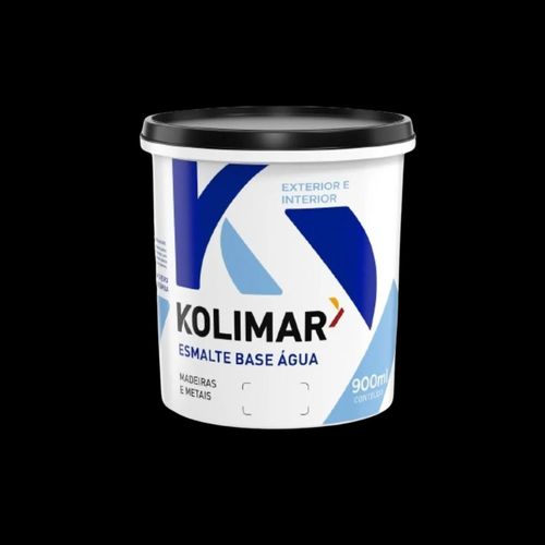 Esmalte Premium Base Água Brilhante Preto 0,9L Kolimar