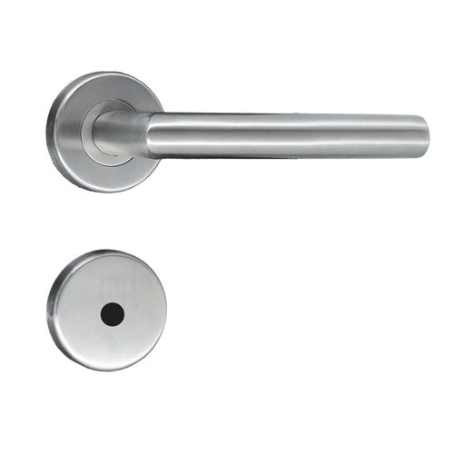 Fechadura Banheiro Roseta Redonda Florença 55MM Inox Escovado