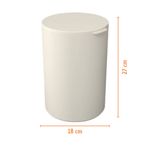 Lixeira-Serene-Redonda-5L-Bege-com-Tampa-Coza