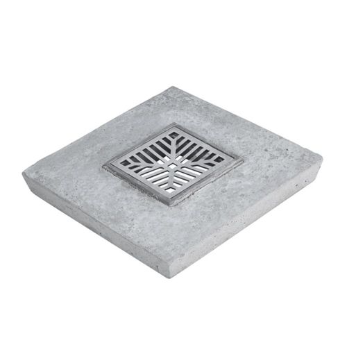 Tampa Concreto com Grelha de Alumínio Brilhante 35x35cm Concrebox