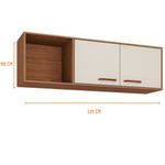 Armario-Aereo-para-Cozinha-Slim-113x40x30cm-MDF-Freijo-Off-White