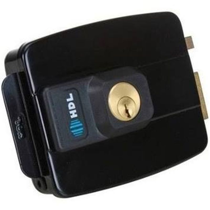 Fechadura-Eletrica-Dupla-Fixa-Abertura-para-Fora-C90-12V-Preta