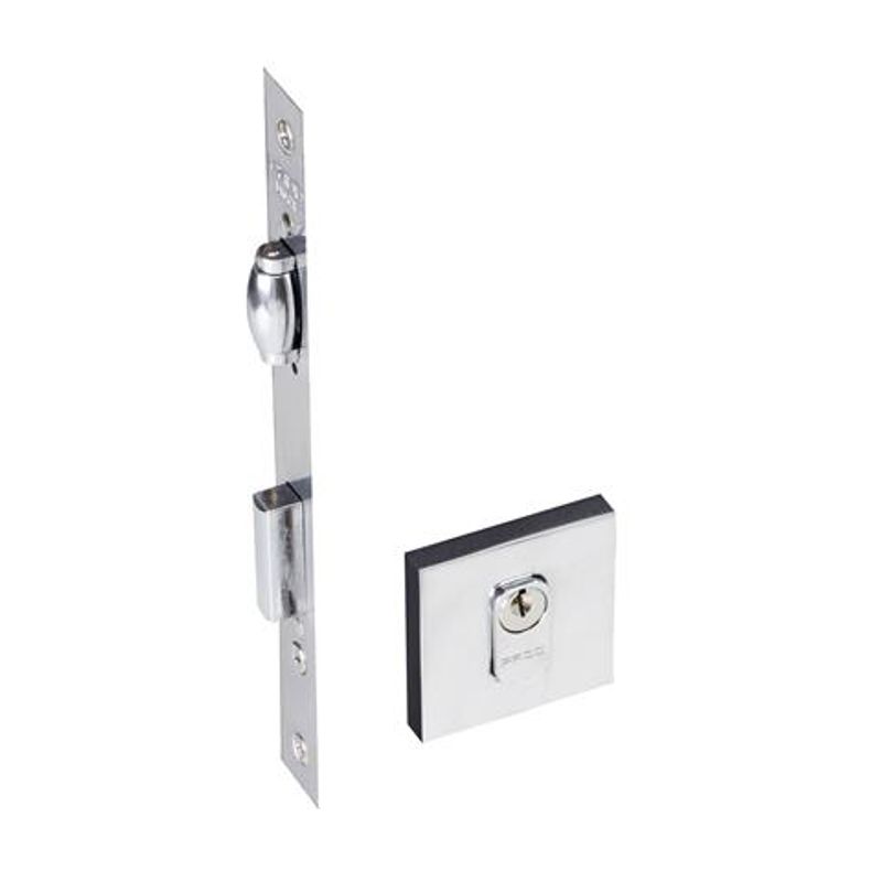 Fechadura-Externa-Roseta-Quadrada-Trinco-Rolete-453-40mm-Cromada
