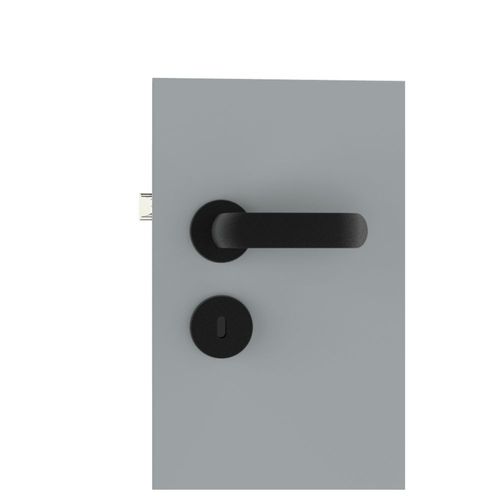 Fechadura Interna Roseta Redonda 55MM Grand Icaro Preto Fosco