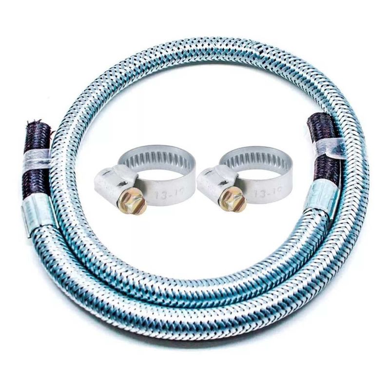 Engate-Flexivel-Malha-de-aco-para-Gas-12m-1-2-c--2-Abracadeiras-Rexon