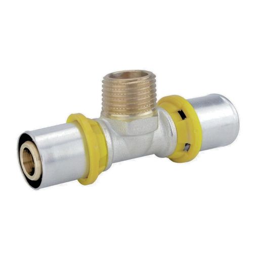 Te Macho para Gás 16mmx1/2" Prensar Multi Emmeti