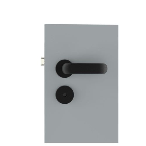 Fechadura Banheiro Roseta Redonda 55MM Grand Icaro Preto Fosco
