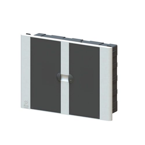 Quadro PVC Disjuntor Embutir sem Barramento para 16 Disjuntores Fumê