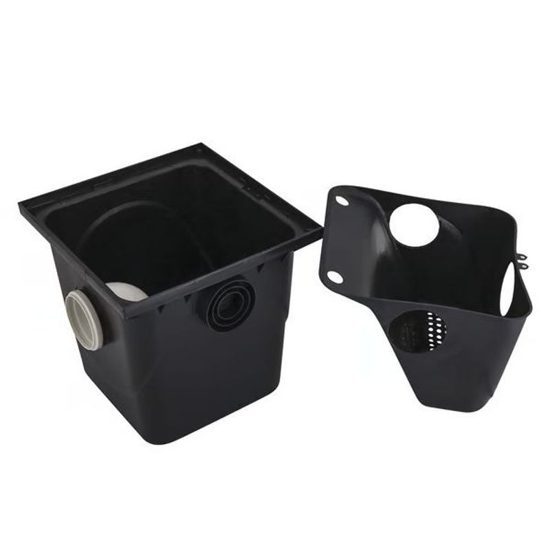 Caixa-de-Gordura-Polipropileno-com-Cesto-para-Limpeza-Preto-42L-Taf