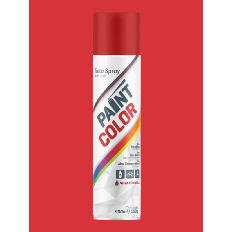 Tinta-Spray-Uso-Geral-Vermelho-400ml-Paintcolor