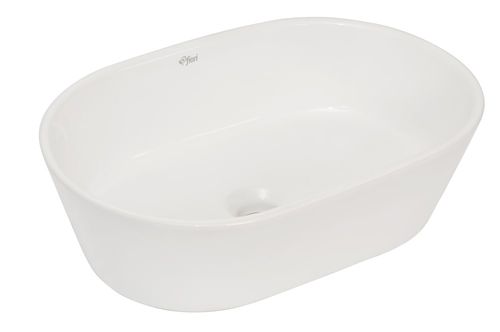 Cuba de Apoio Oval Branca 46x30cm Louça Fiori 55CB14-J-1FB