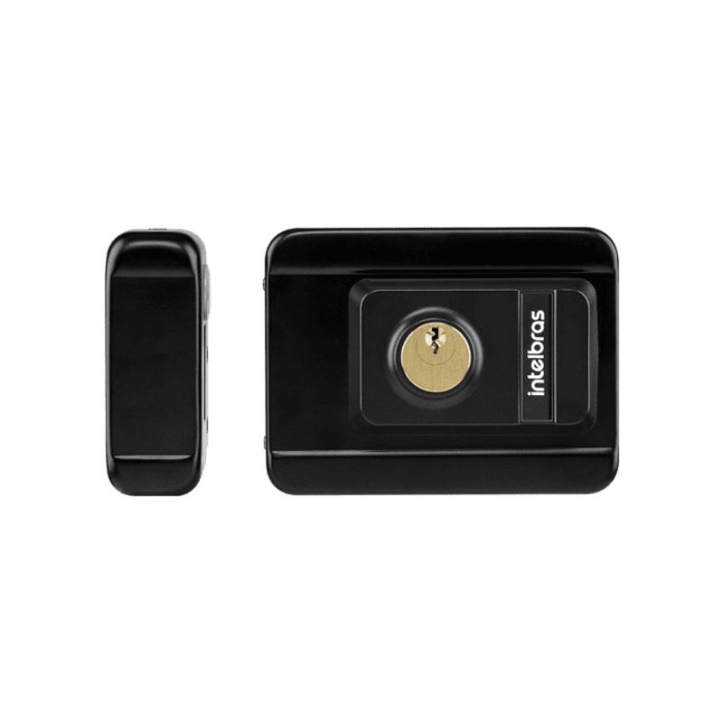 Fechadura-Eletrica-de-Sobrepor-com-Leitor-de-Tag-RFID-3000-MF-Preta