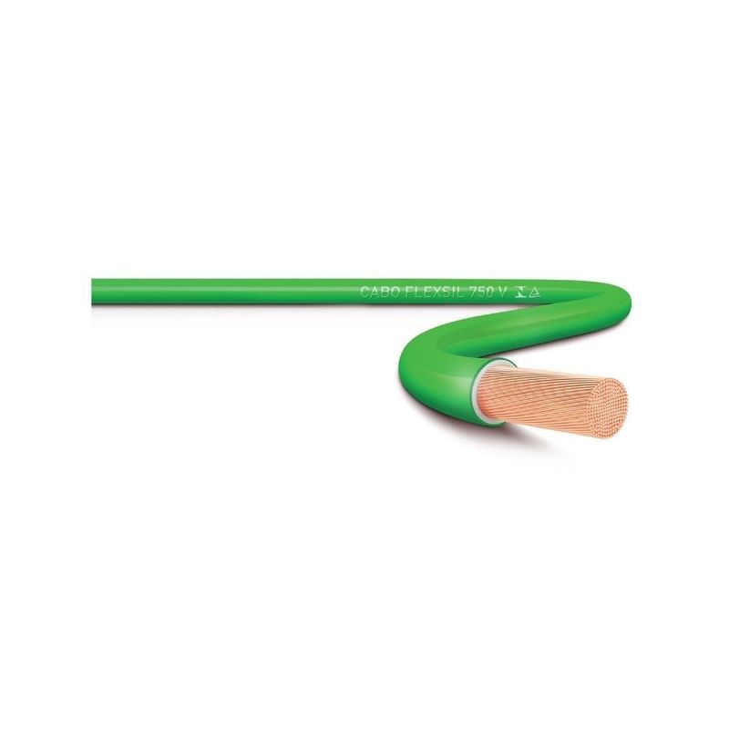 Cabo-Flexivel-10mm²-750V-Verde-100-Metros