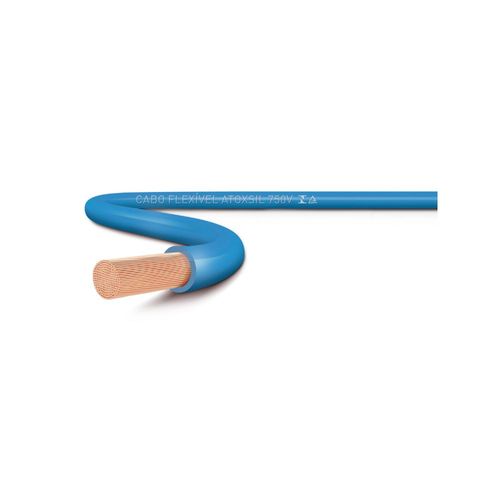 Cabo Flexível Atox 6mm² 750V Azul Sil 100 Metros