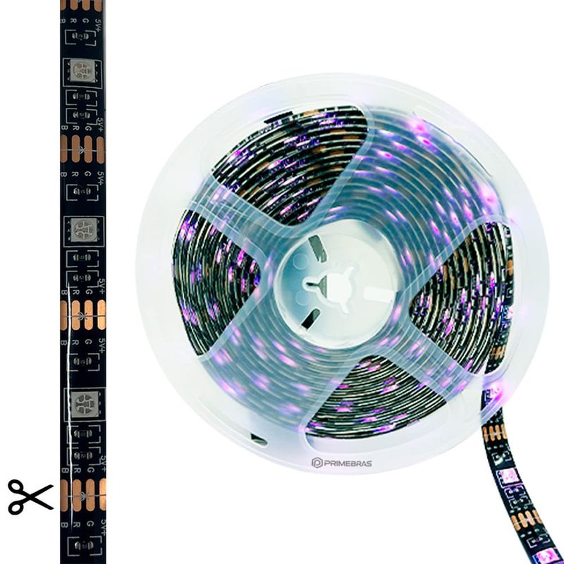 Fita-de-LED-Smart-com-5-Metros-8W-m-IP65-com-Controle-Remoto-RGB-5V
